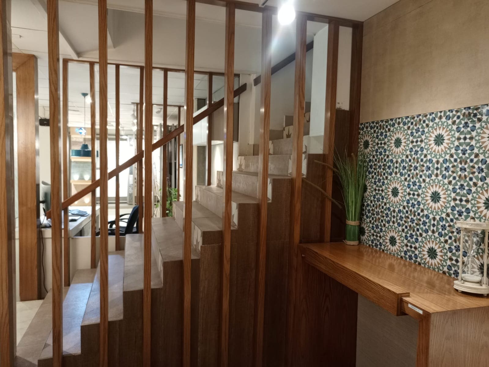 Blue Patterned Backsplash Tiles